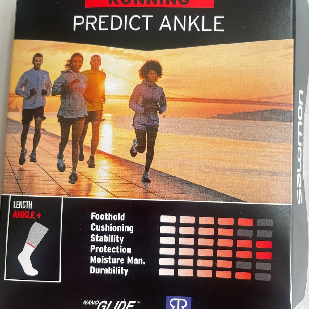 SALOMON PREDICT ANKLE Men's Running Socks Large NEW - Picture 4 of 7